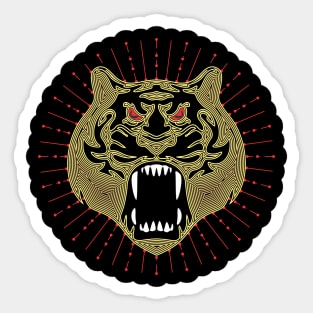 Polygonal Tiger Sticker